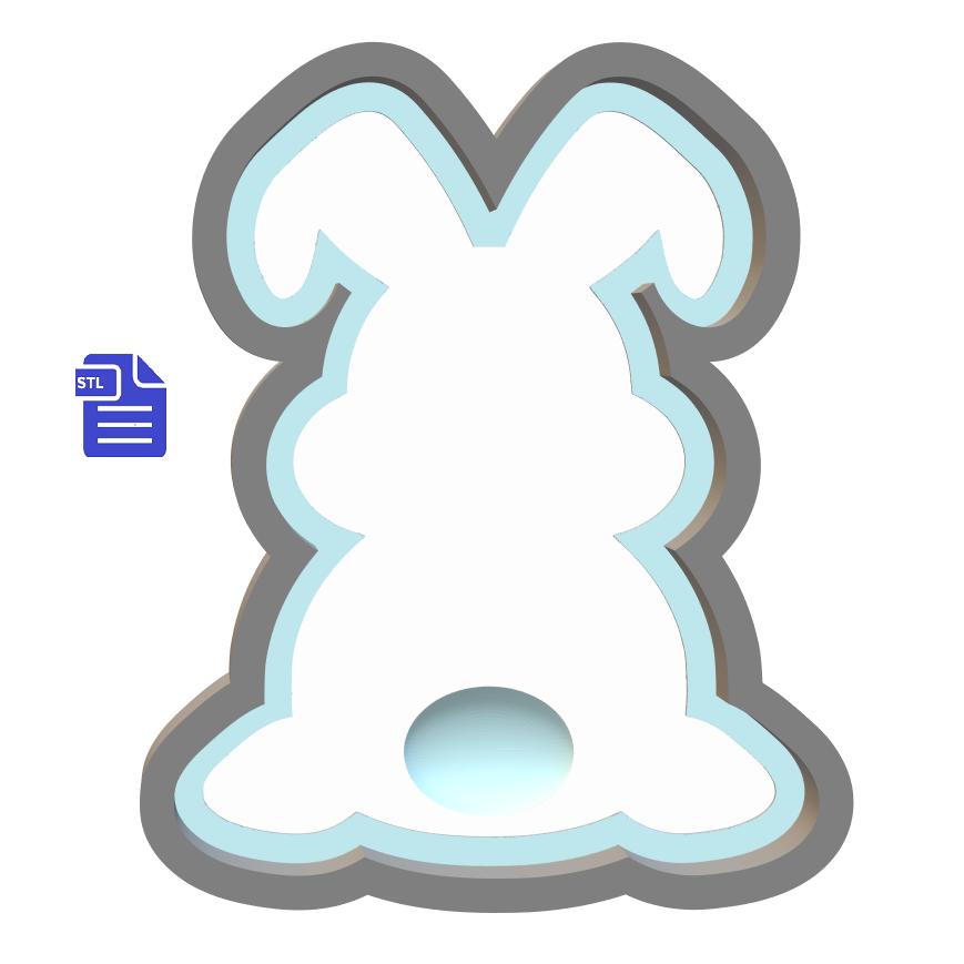 1pc Easter Bunny Bath Bomb Mold STL File