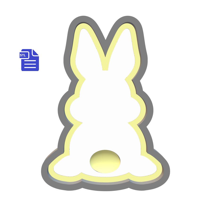 1pc Easter Bunny Bath Bomb Mold STL File
