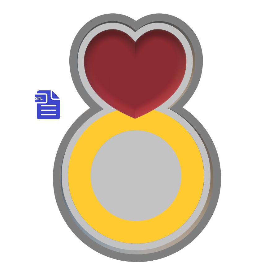 1pc Engagement Ring Bath Bomb Mold STL File