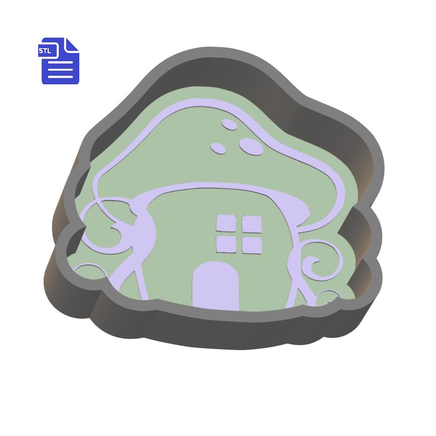 1pc Fairy House Bath Bomb Mold STL File