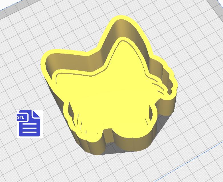 1pc Fox Head Bath Bomb Mold STL File
