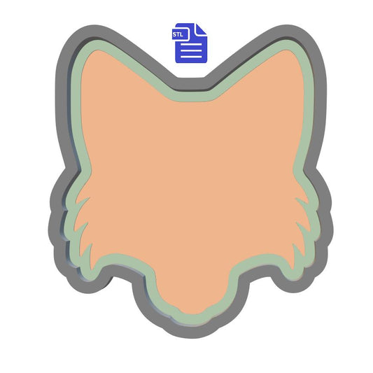 1pc Fox Head Bath Bomb Mold STL File