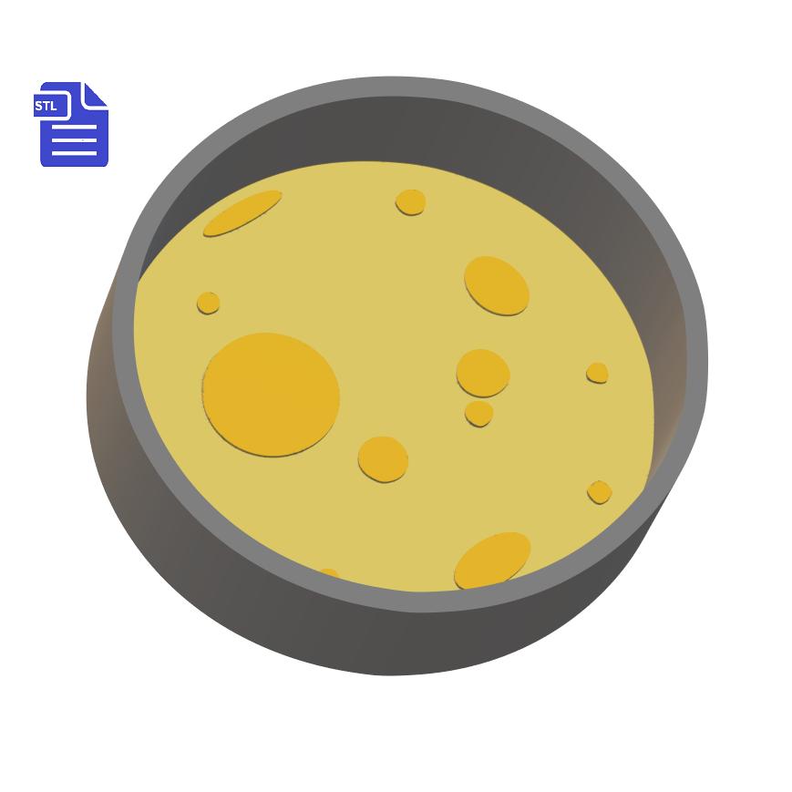 1pc Full Moon Bath Bomb Mold STL File