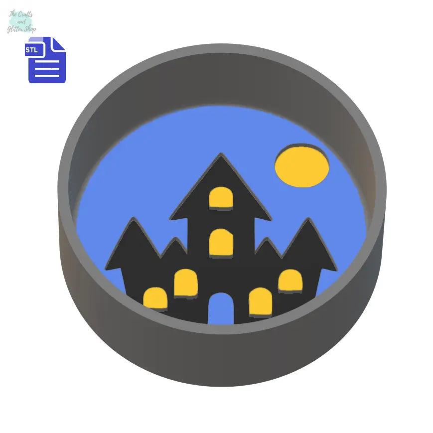 1pc Haunted House Bath Bomb Mold STL File