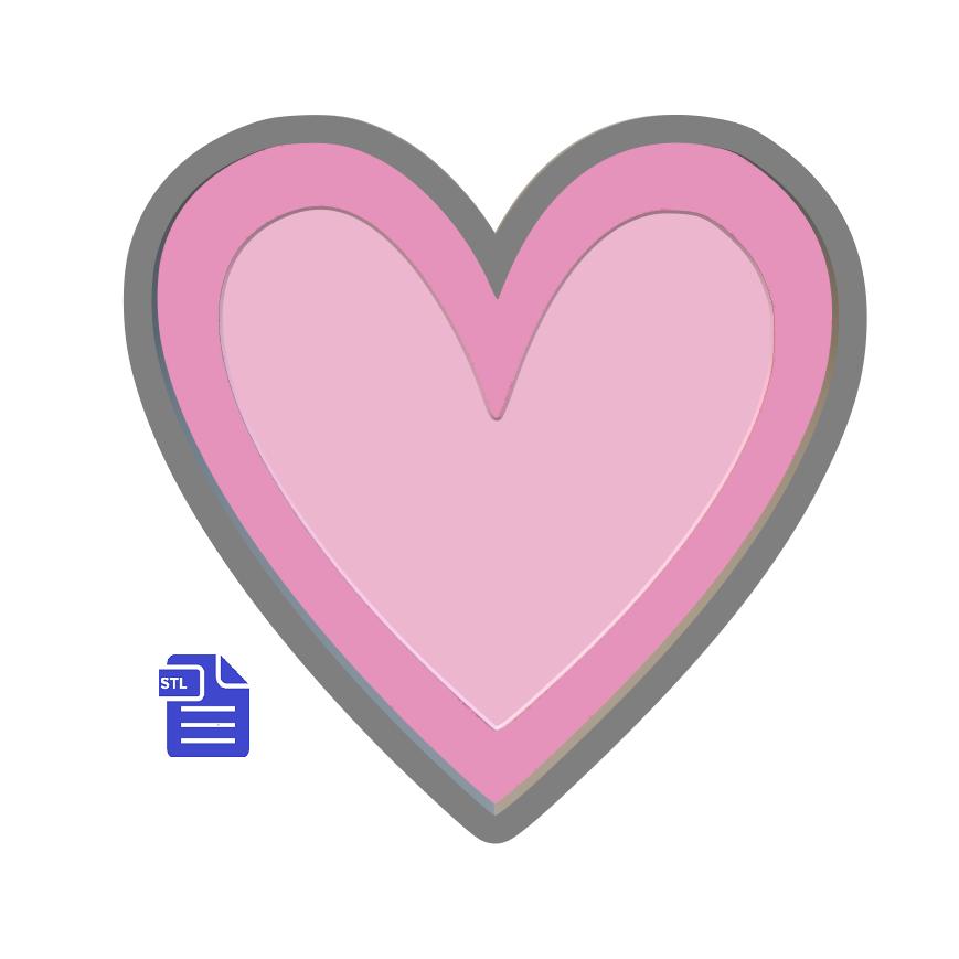 1pc Heart Bath Bomb Mold STL File