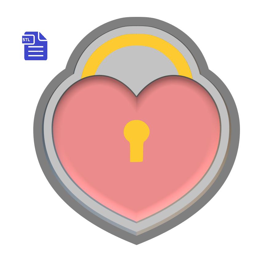1pc Heart Locket Bath Bomb Mold STL File