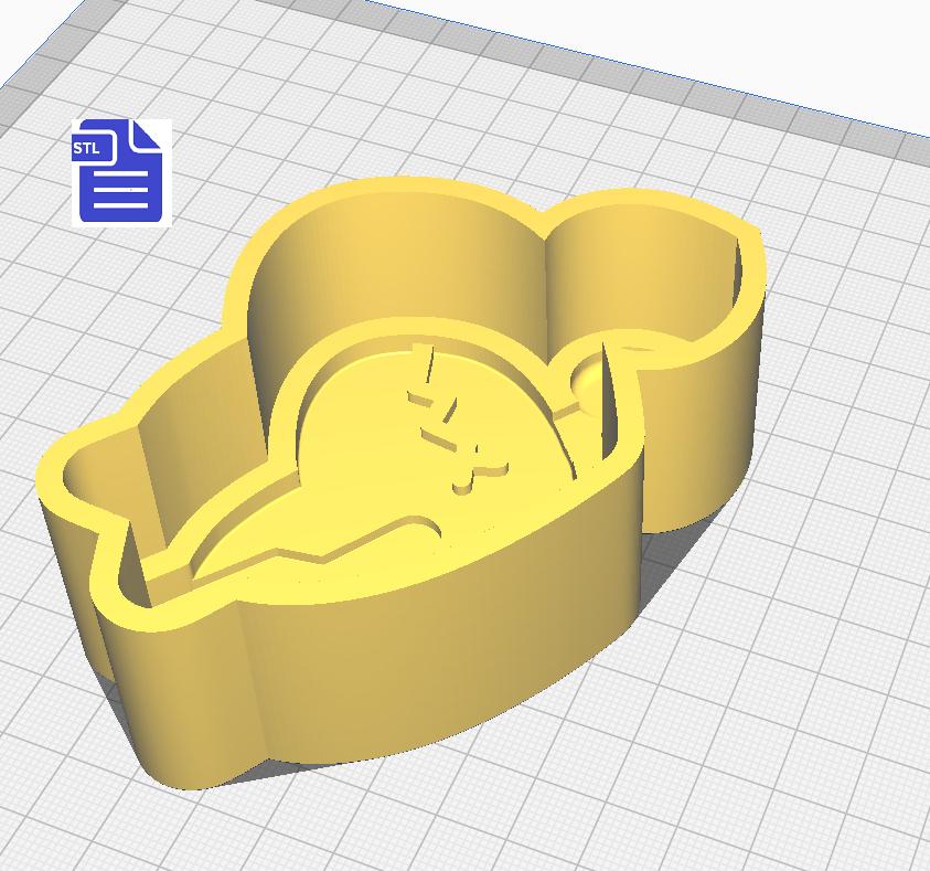 1pc Heart with Arrow Bath Bomb Mold STL File