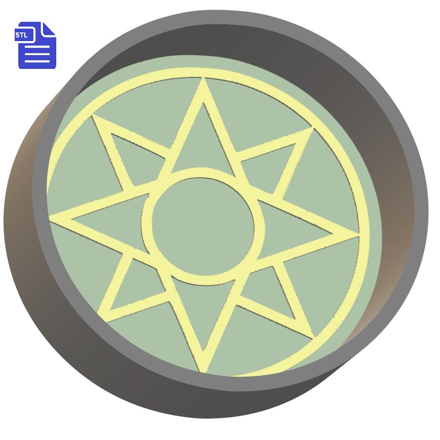 1pc Hope 8 pointed star Bath Bomb Mold STL File