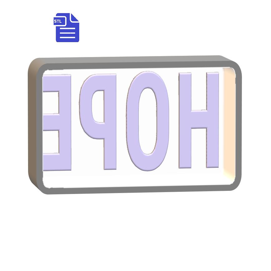 1pc Hope Bath Bomb Mold STL File