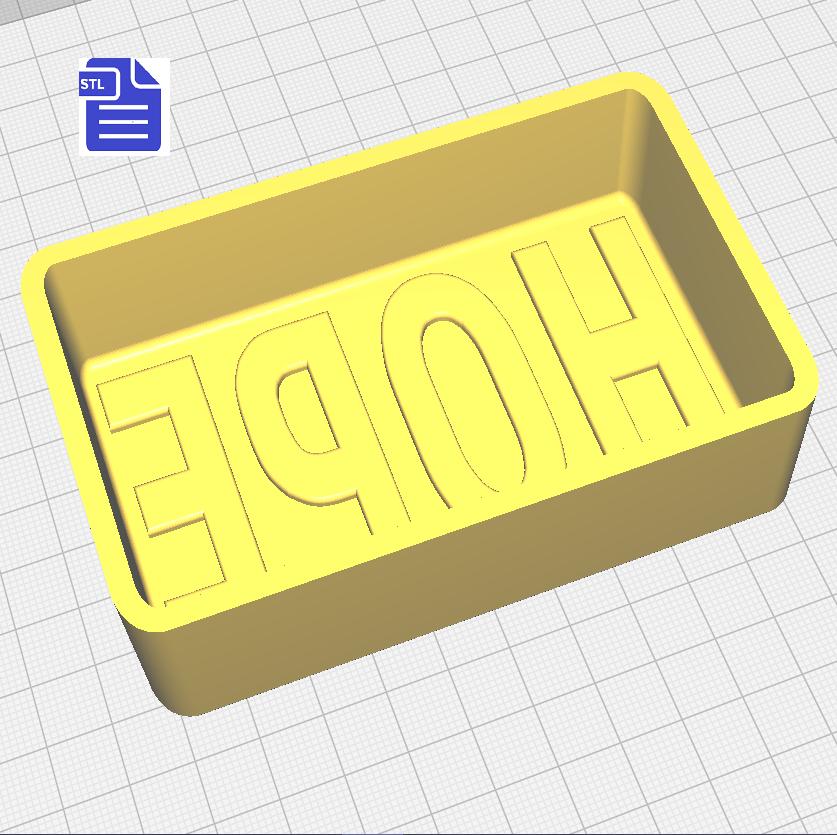 1pc Hope Bath Bomb Mold STL File