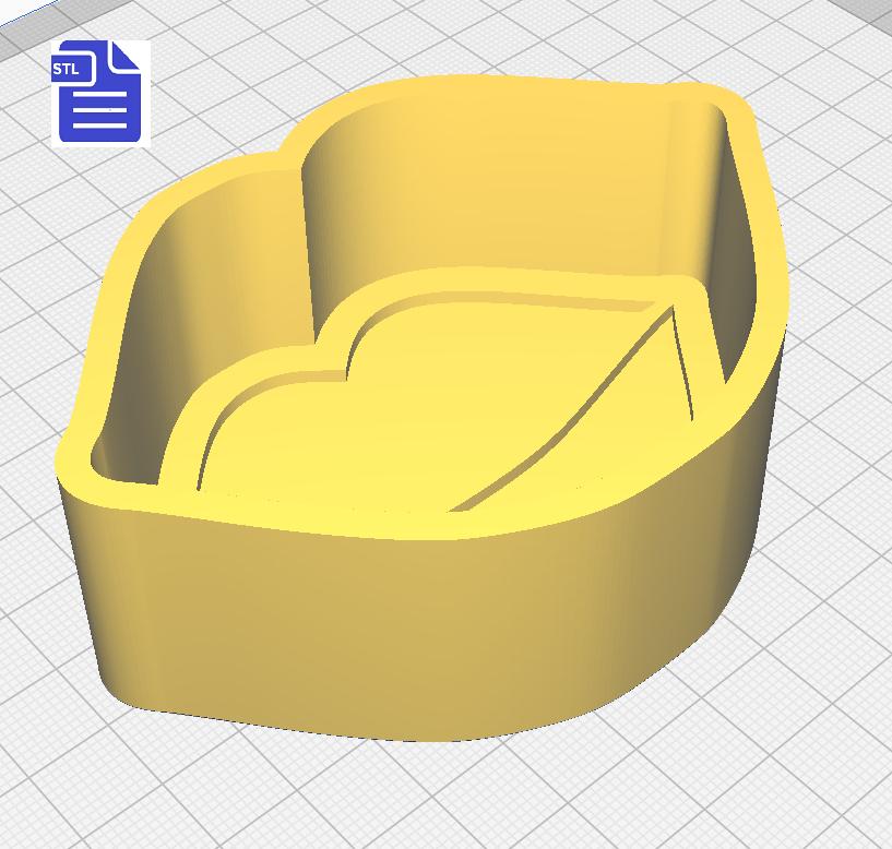 1pc Lips Bath Bomb Mold STL File