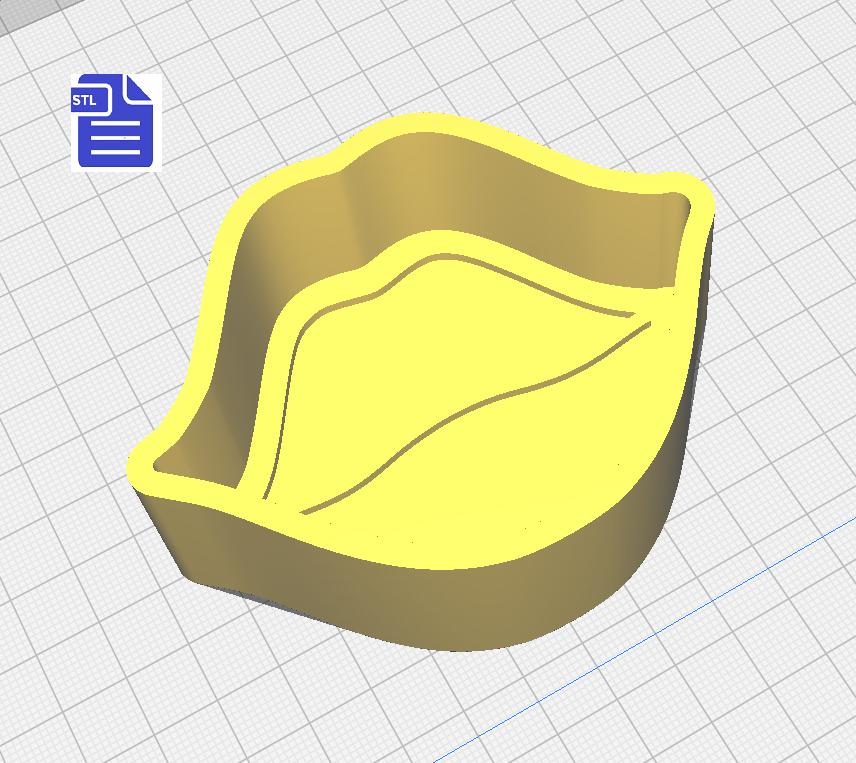 1pc Lips Bath Bomb Mold STL File