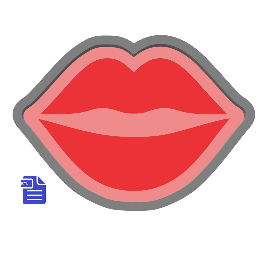 1pc Lips Bath Bomb Mold STL File