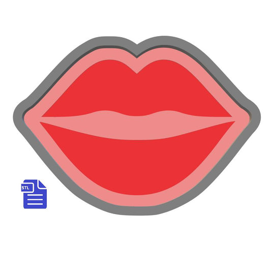 1pc Lips Bath Bomb Mold STL File