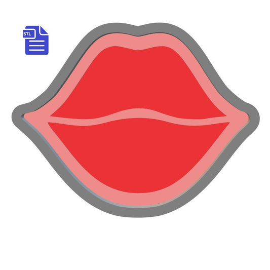 1pc Lips Bath Bomb Mold STL File