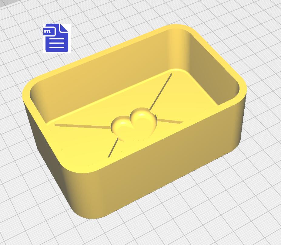 1pc Love Letter Bath Bomb Mold STL File