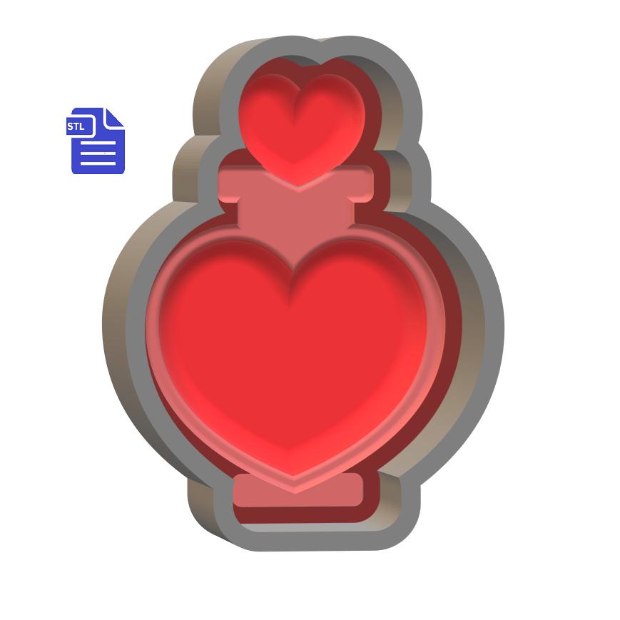 1pc Love Potion Bath Bomb Mold STL File