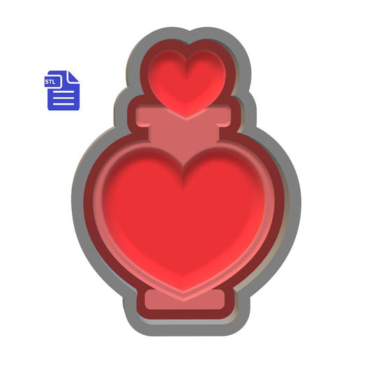 1pc Love Potion Bath Bomb Mold STL File