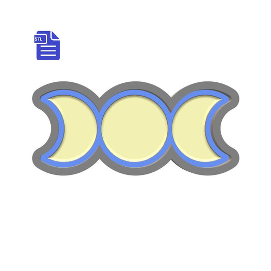 1pc Moon Phases Bath Bomb Mold STL File