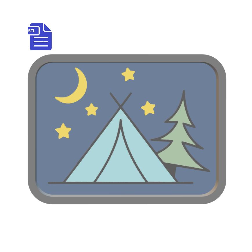 1pc Moonlight Camping Bath Bomb Mold STL File