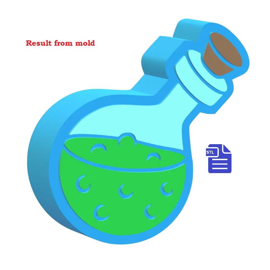 1pc Potion Bath Bomb Mold STL File