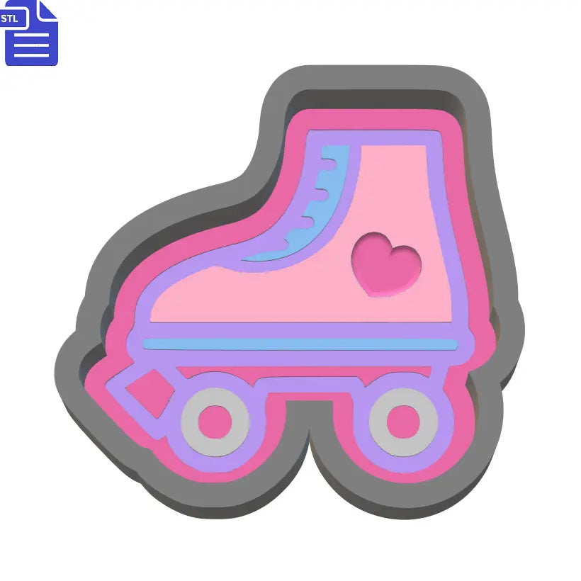 1pc Roller Skate Bath Bomb Mold STL File - The Crafts and Glitter Shop