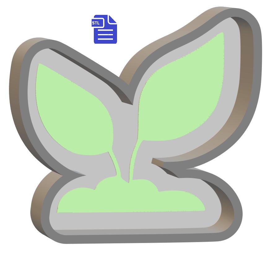 1pc Seedling Bath Bomb Mold STL File