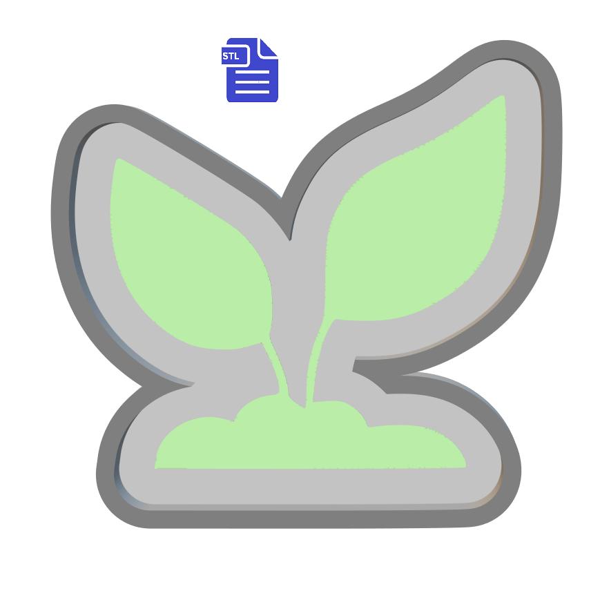 1pc Seedling Bath Bomb Mold STL File