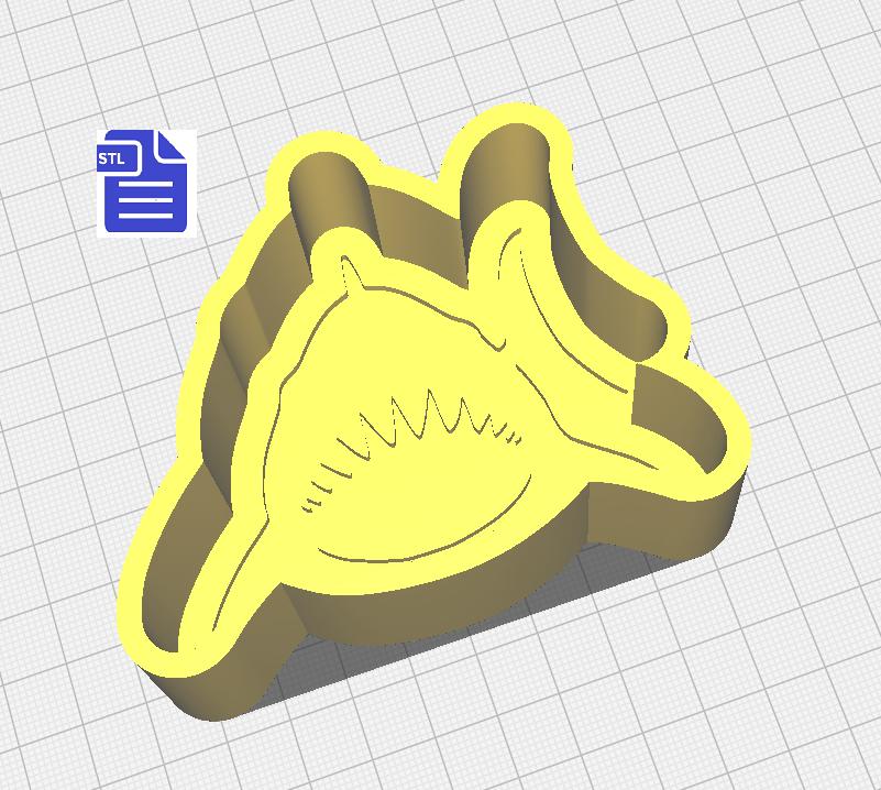 1pc Shark Bath Bomb Mold STL File