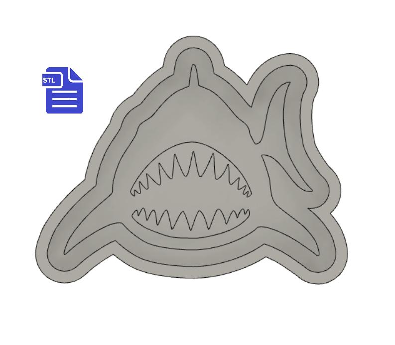 1pc Shark Bath Bomb Mold STL File