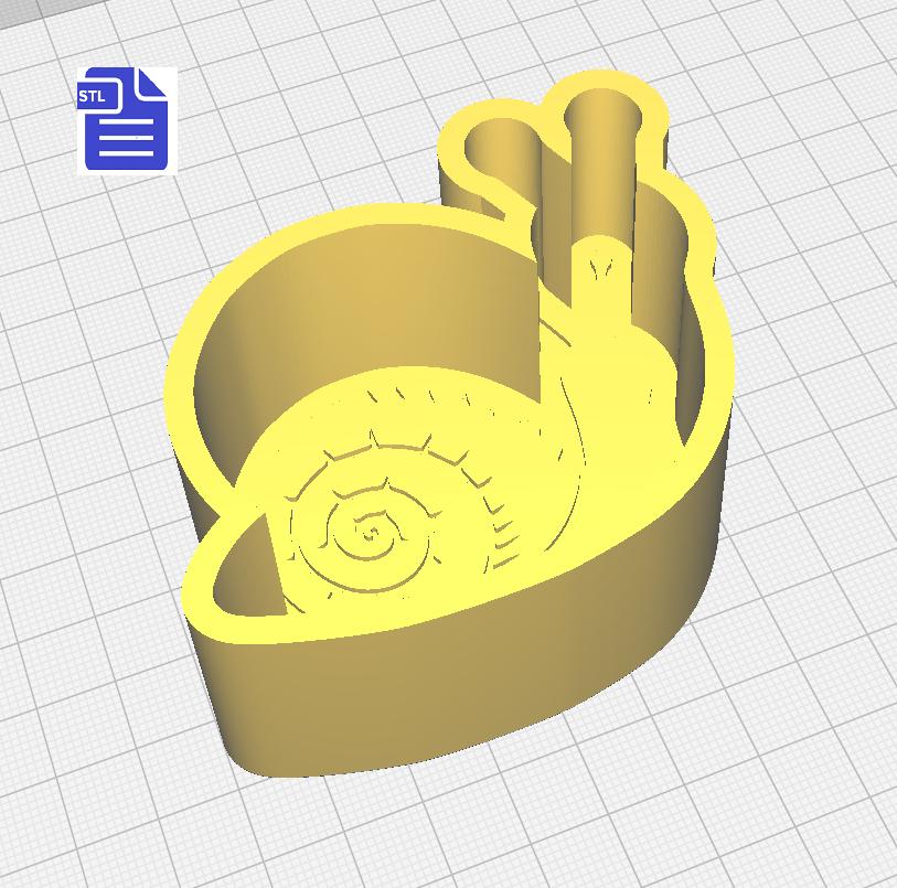 1pc Snail Bath Bomb Mold STL File