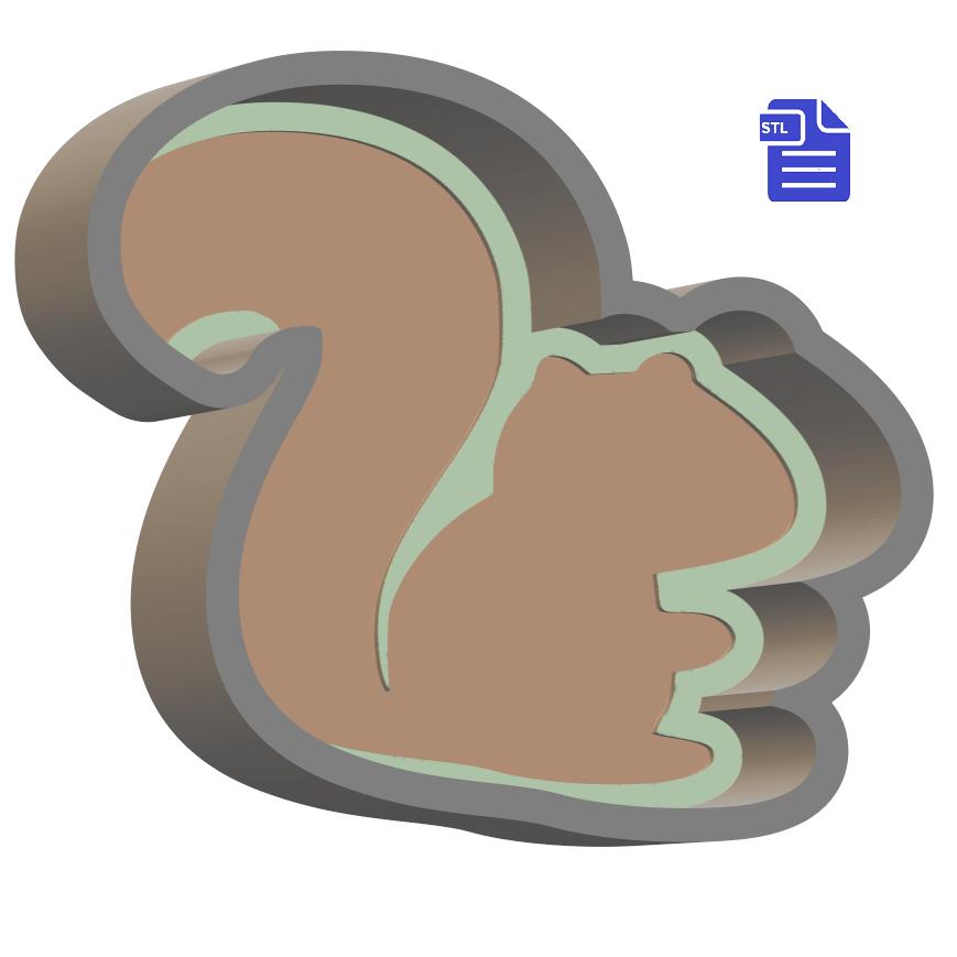 1pc Squirrel Bath Bomb Mold STL File