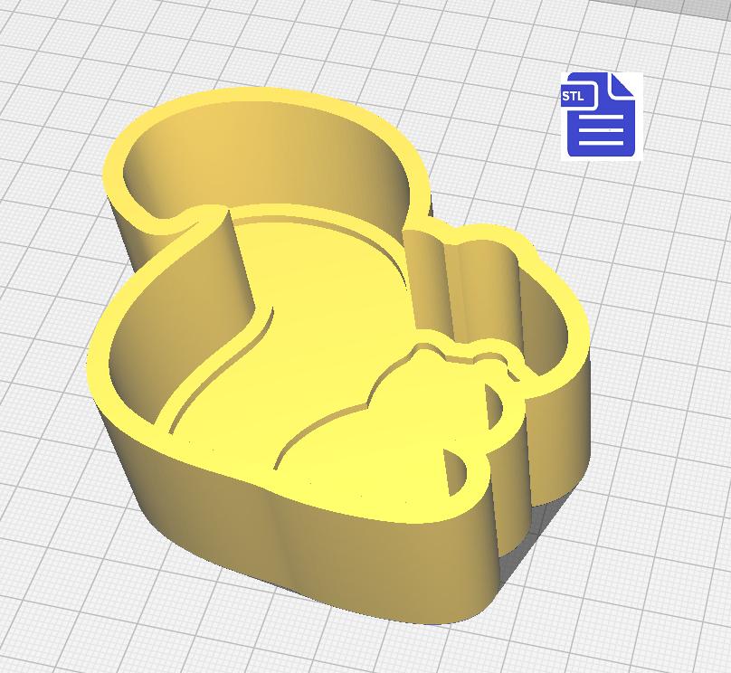 1pc Squirrel Bath Bomb Mold STL File