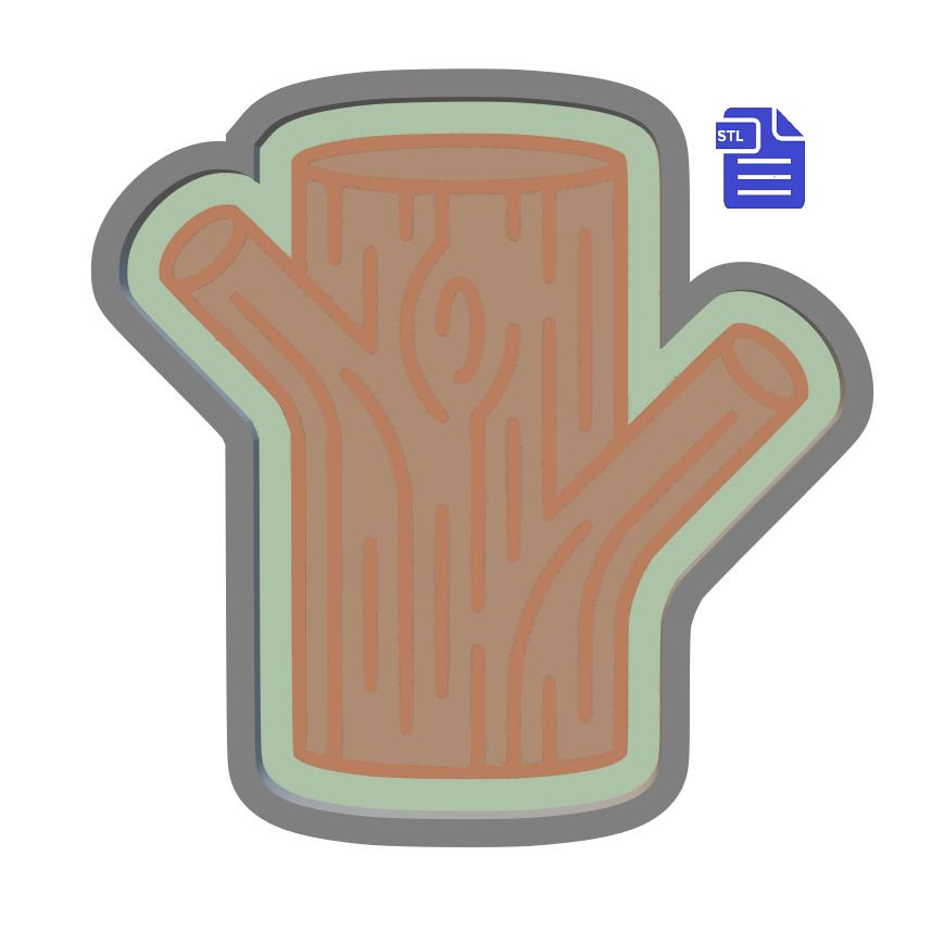 1pc Tree Log Bath Bomb Mold STL File