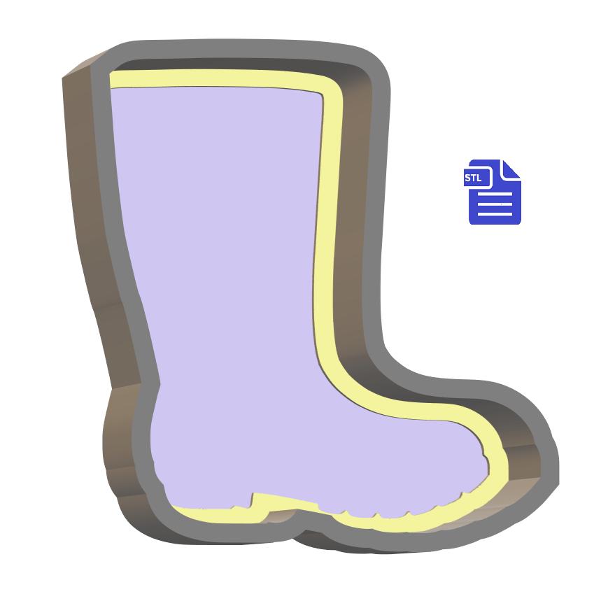 1pc Wellington Boots Bath Bomb Mold STL File