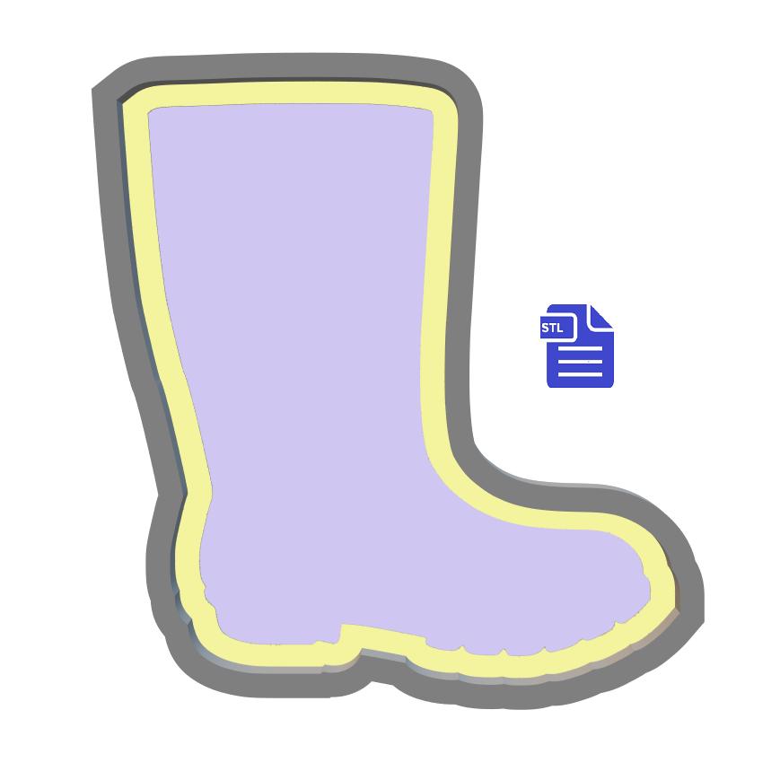 1pc Wellington Boots Bath Bomb Mold STL File