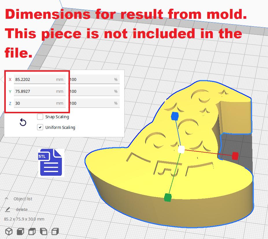 1pc Wizard Hat Bath Bomb Mold STL File