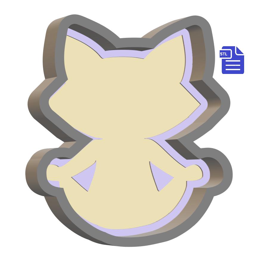1pc Yoga Cat Bath Bomb Mold STL File