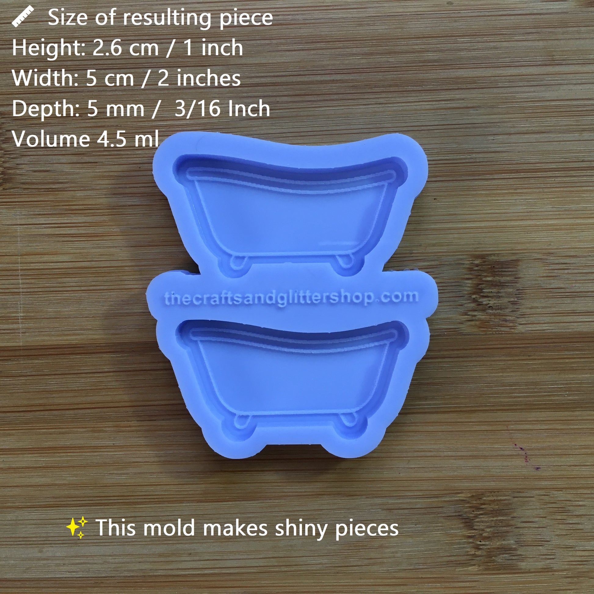 2" Bath Tub Silicone Mold