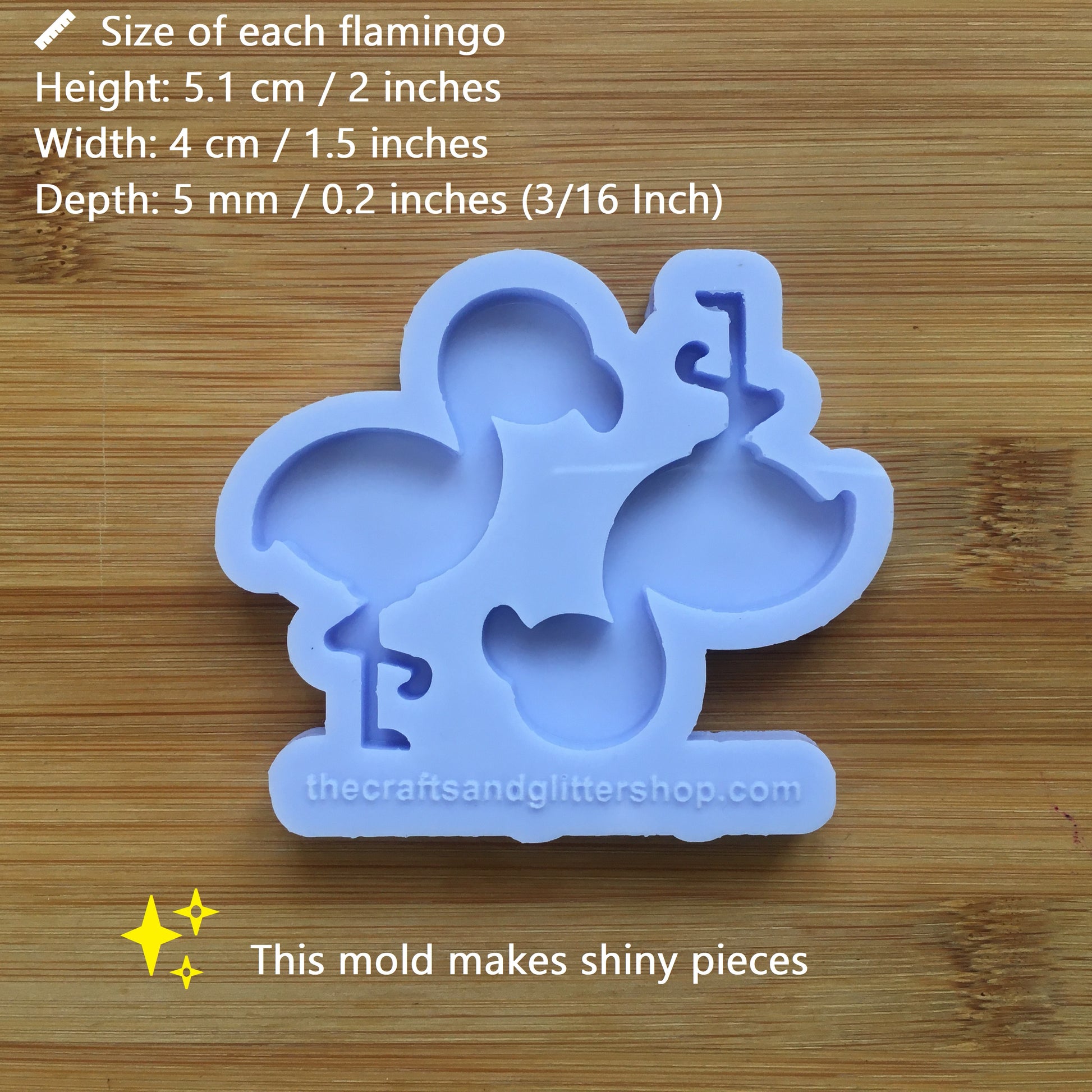 2" Flamingo Silicone Mold