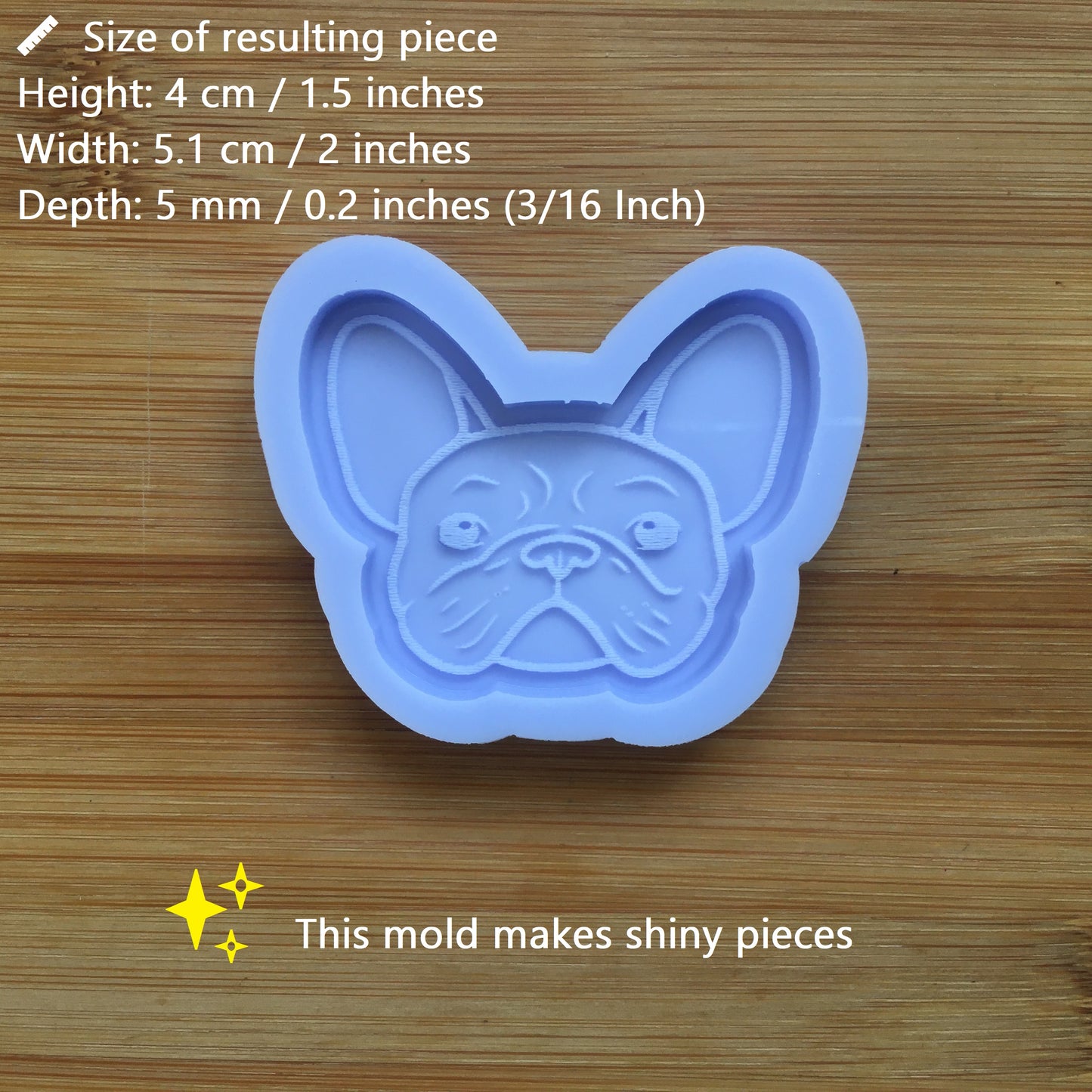 2" French Bulldog Silicone Mold