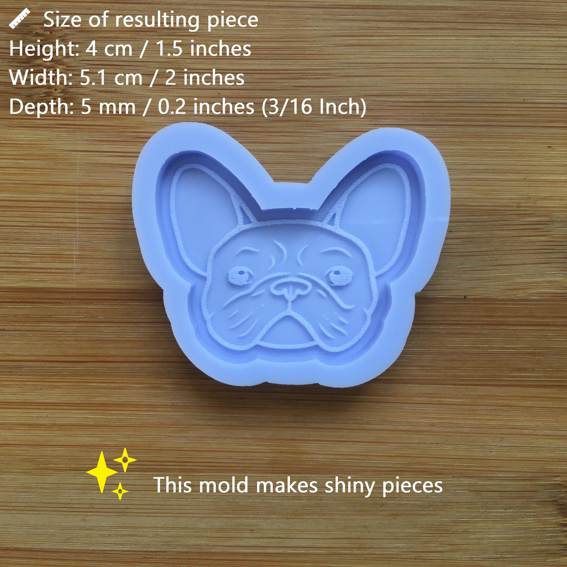 2" French Bulldog Silicone Mold