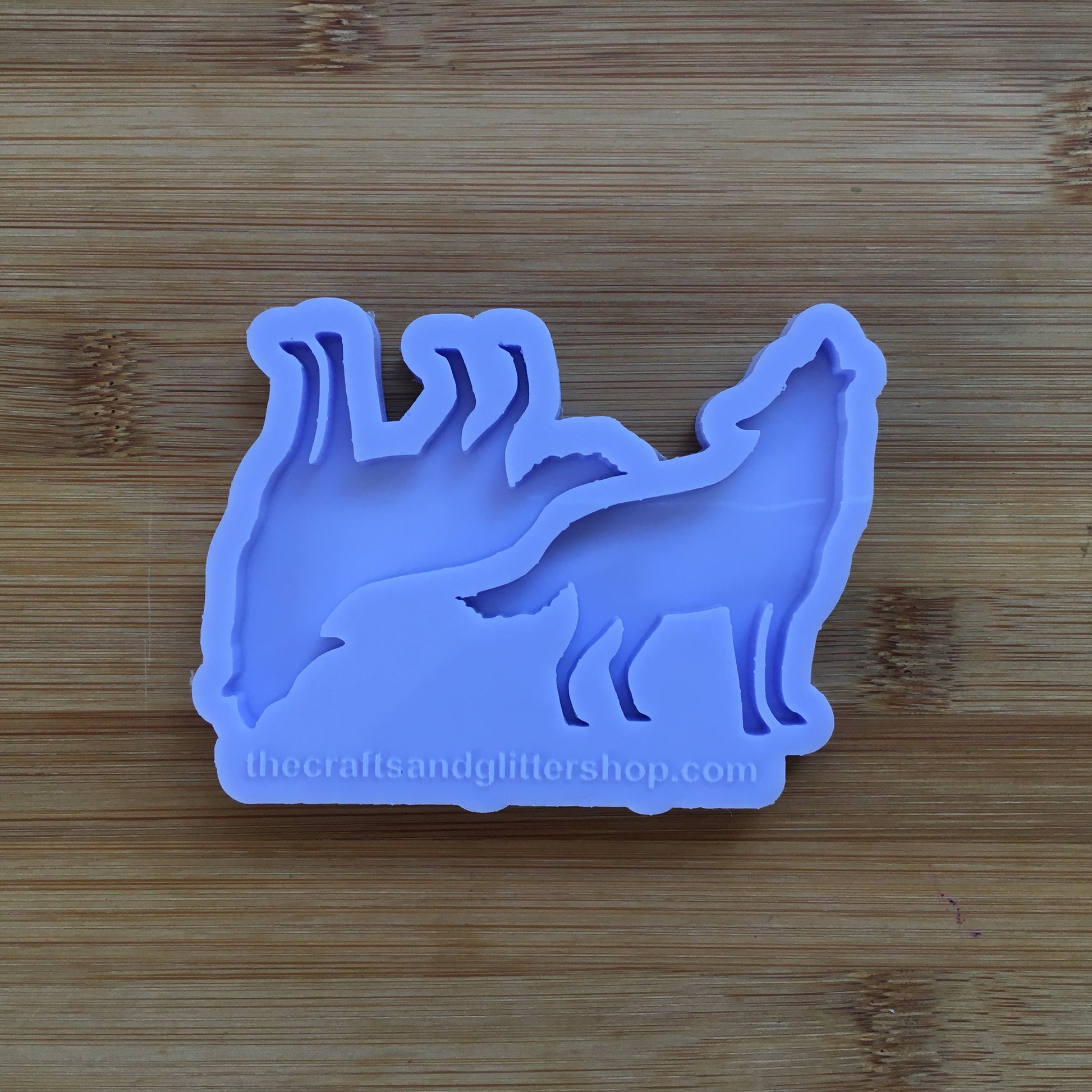 2" Howling Wolf Silicone Mold