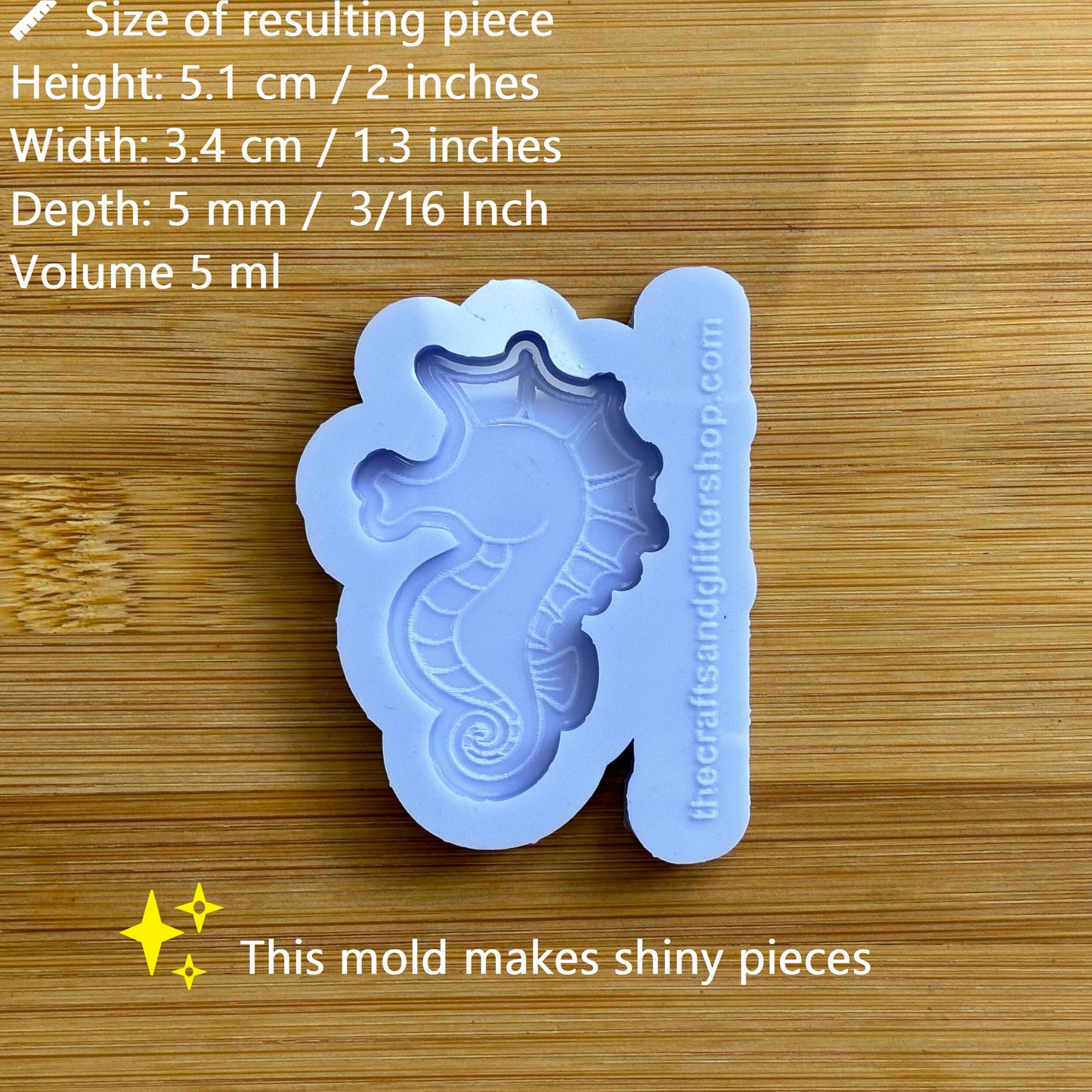 2" Seahorse Silicone Mold