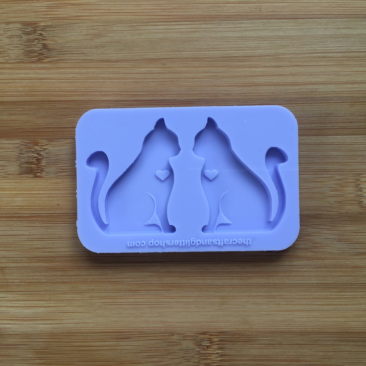 2" Sitting Cat Silhouette Silicone Mold