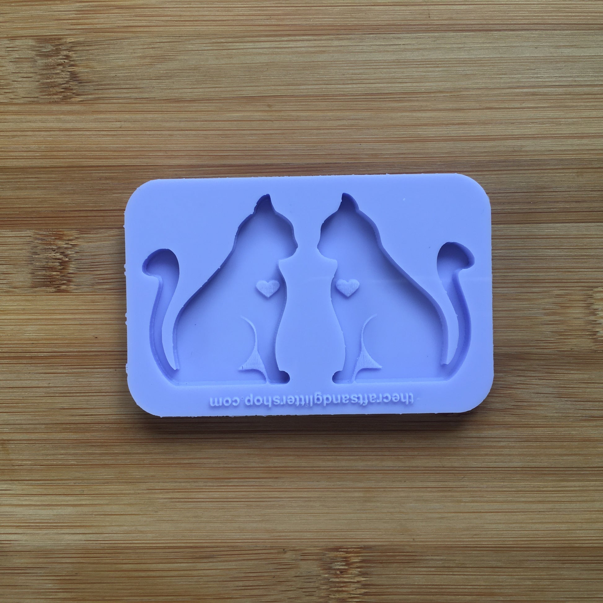 2" Sitting Cat Silhouette Silicone Mold