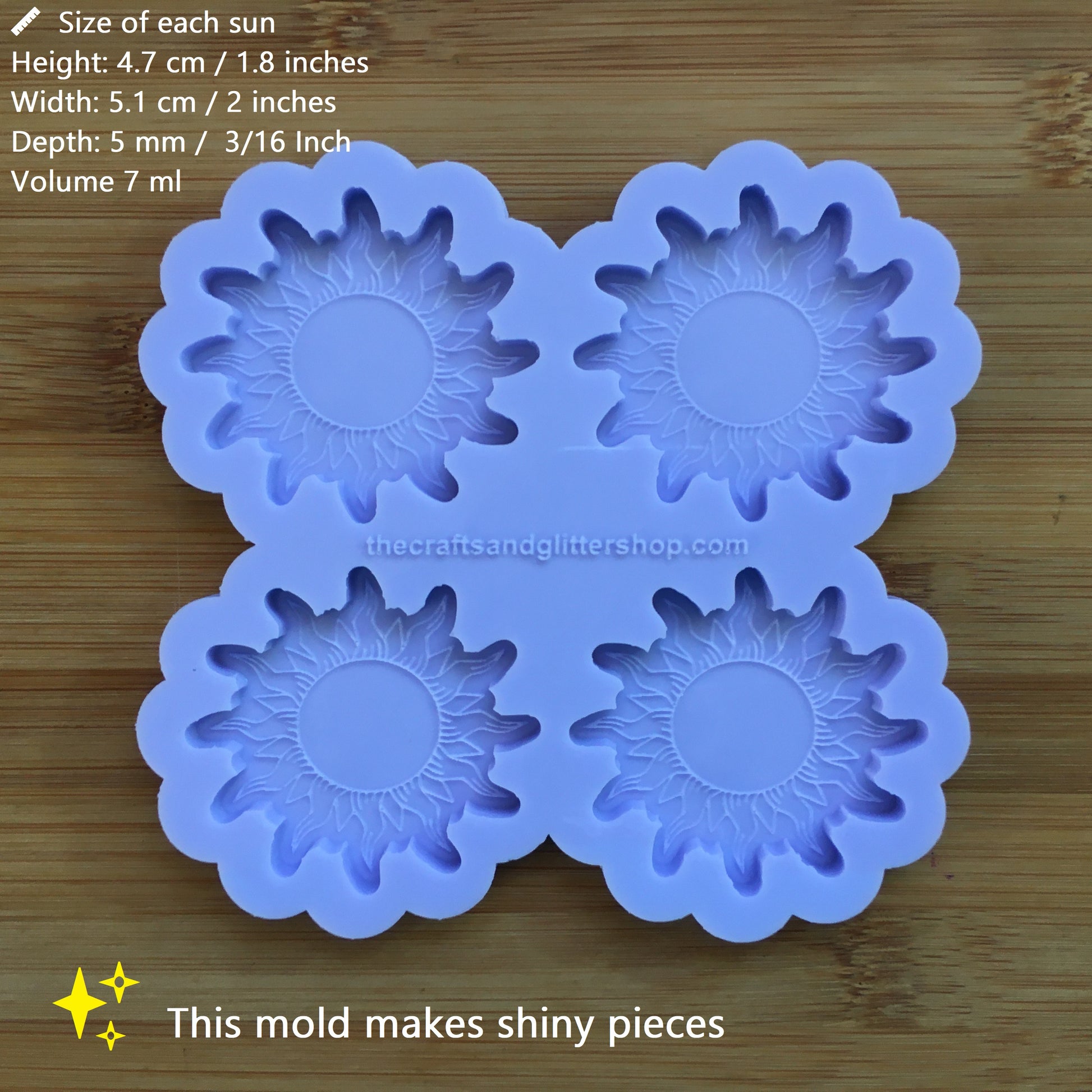 2" Sun Silicone Mold