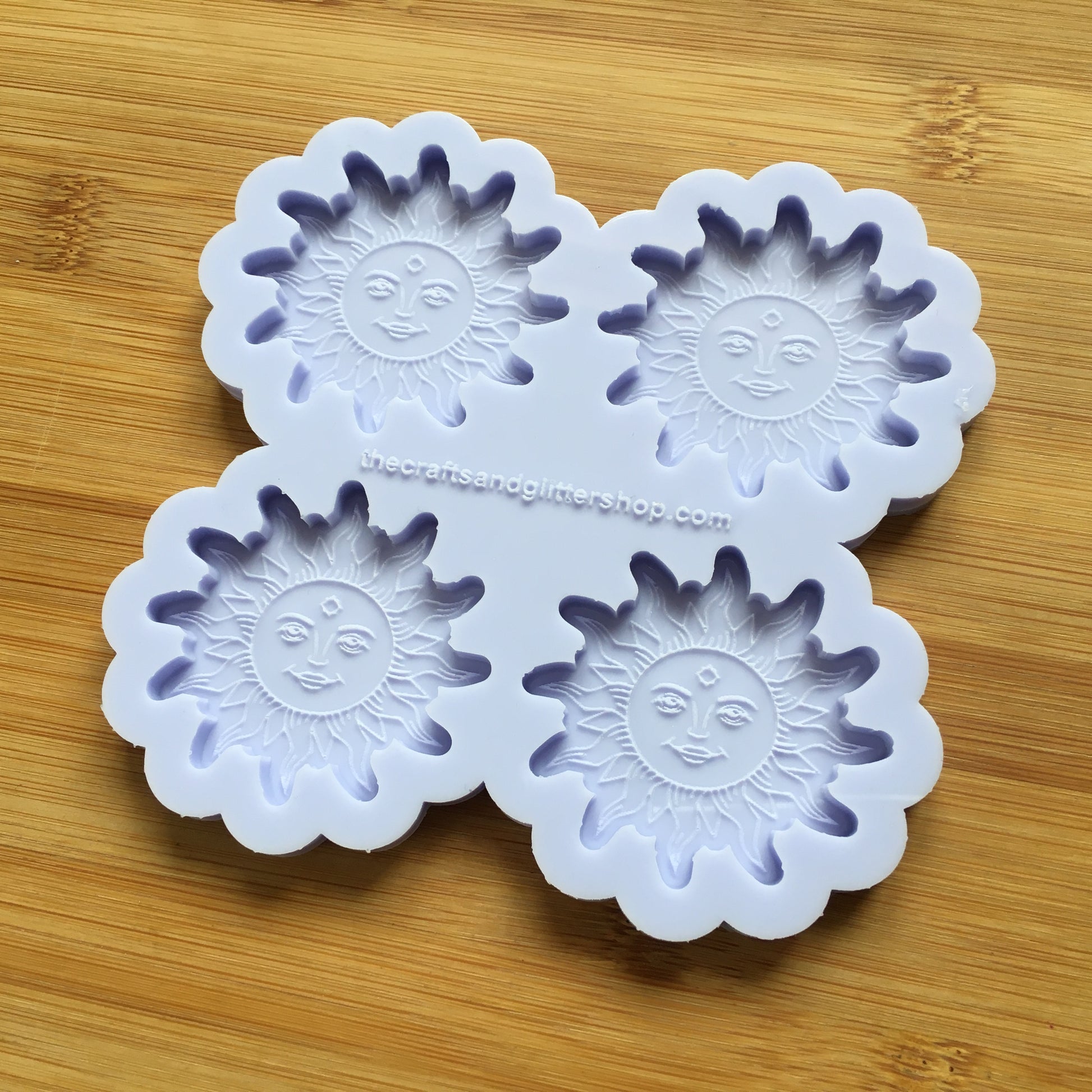 2" Sun with face Silicone Mold