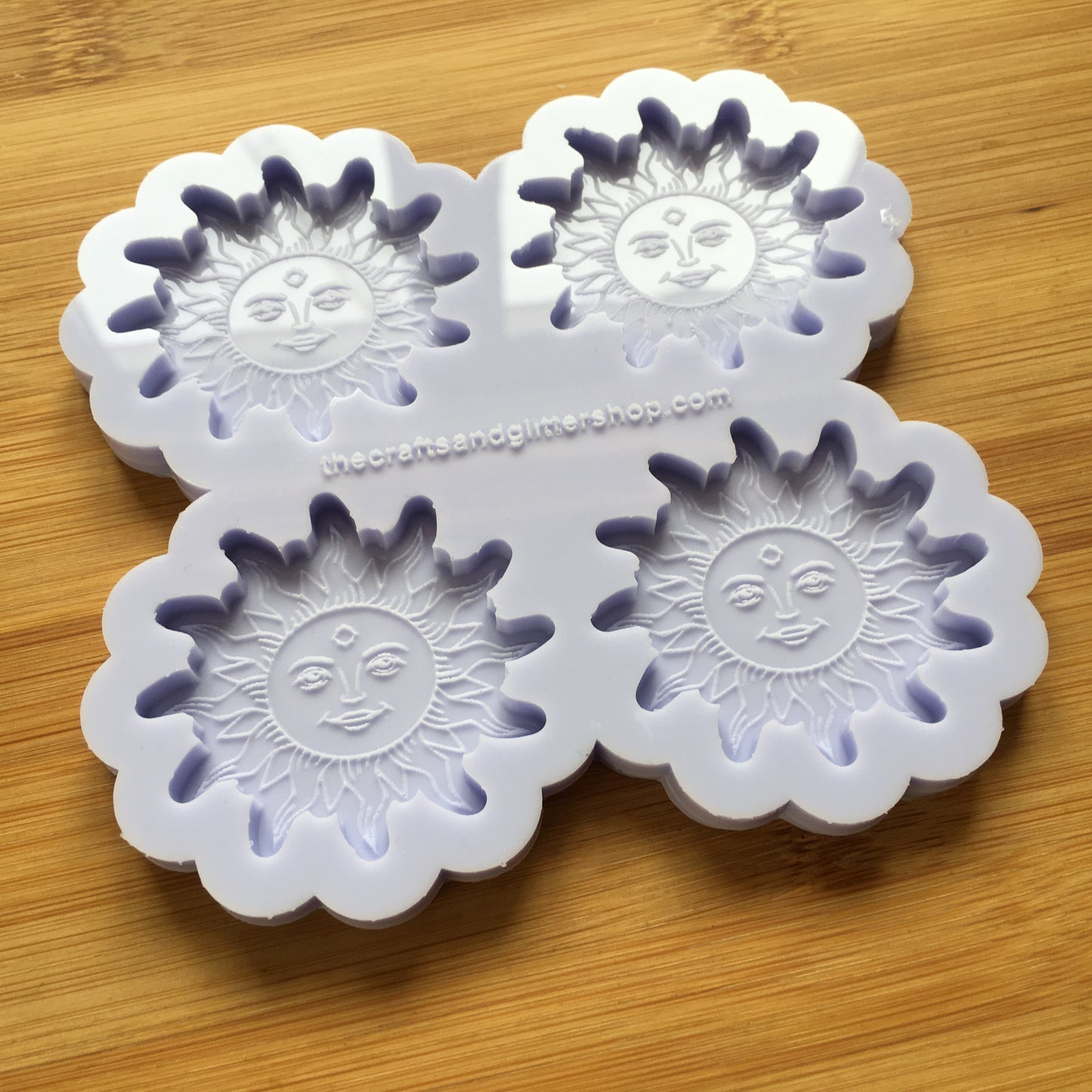 2" Sun with face Silicone Mold
