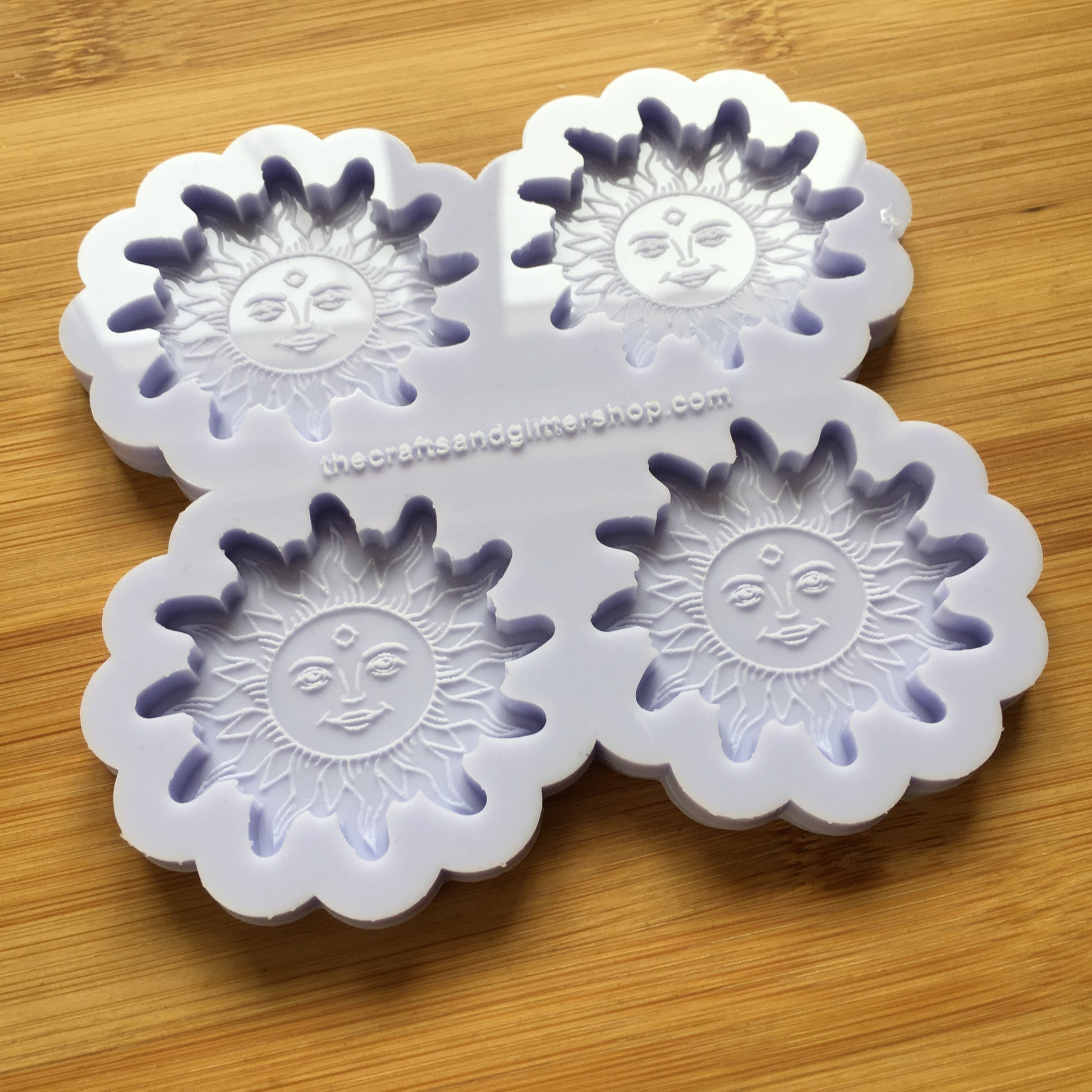 2" Sun with face Silicone Mold